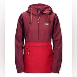 Women’s LL Bean Anorak Red/Maroon rain coat